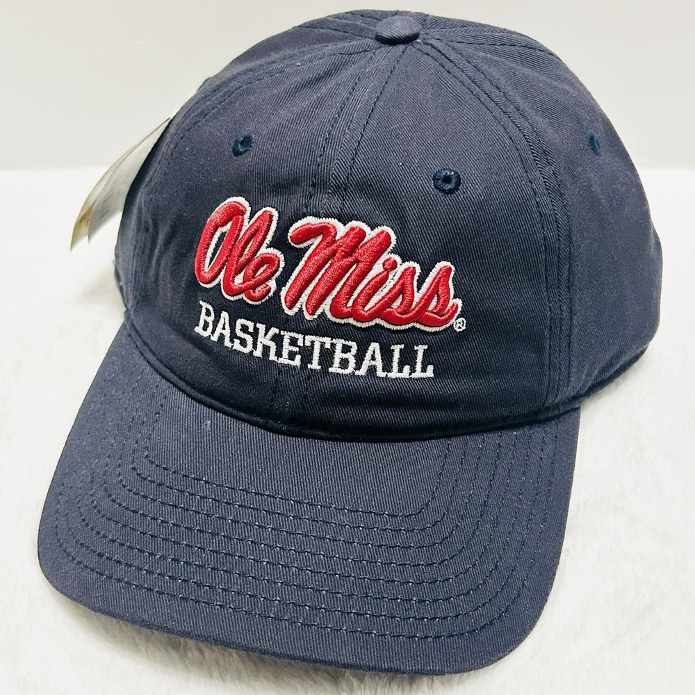 The Game Ole Miss Rebels Basketball Dad Hat Cap Adjustable Strap Blue‎ NCAA